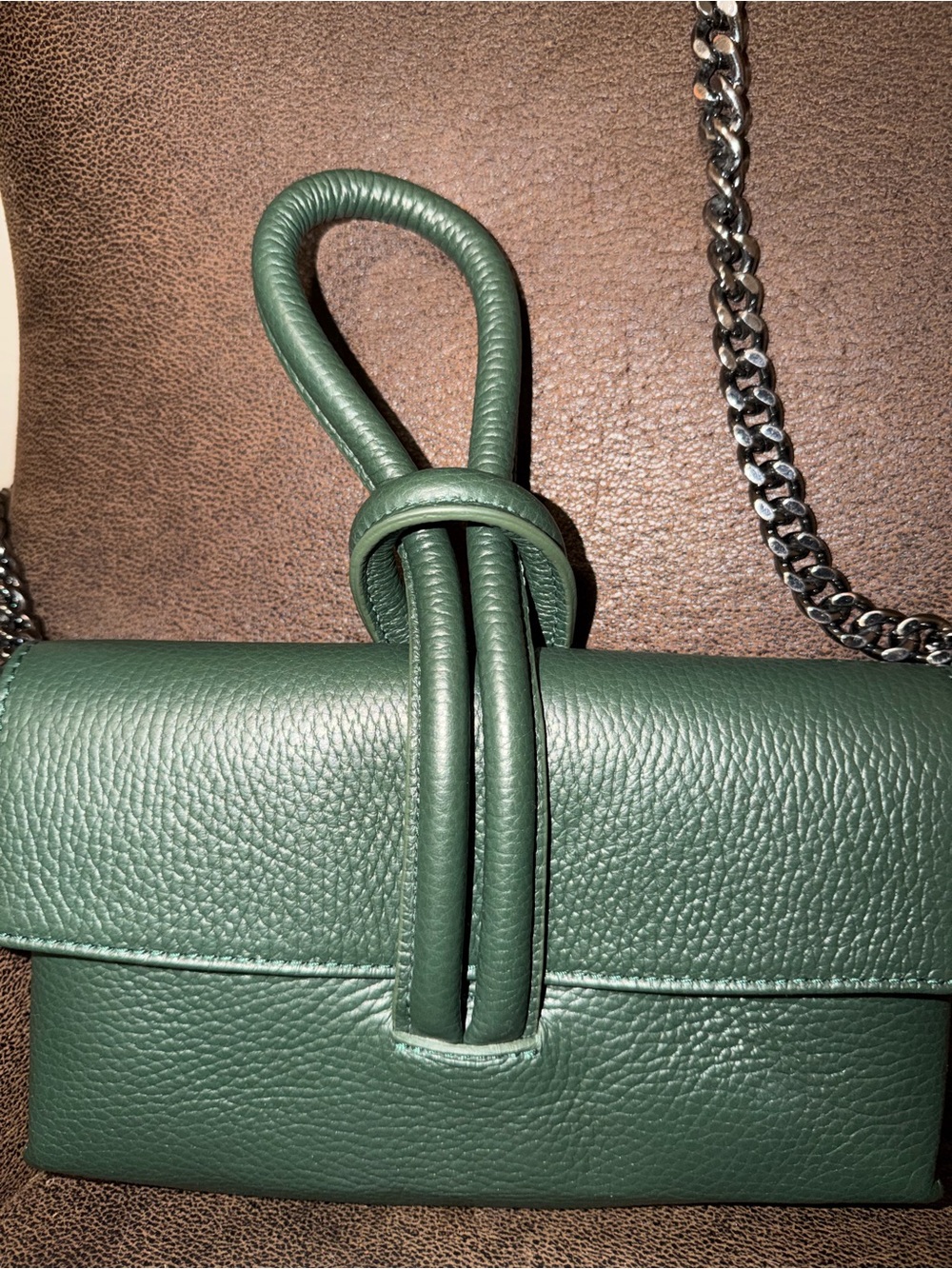 Italian Leather Viral ‘Ribbon’ Bag - Picture 2 of 6